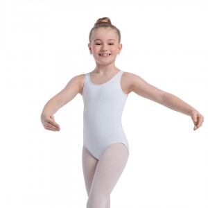 Trykoty Dziecięce Bloch Overture Oona Scoop Neck Tank Białe | MPLFT43492